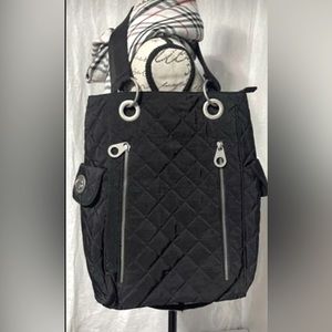 baggallini | Black & Khaki Quilted Florence Tote